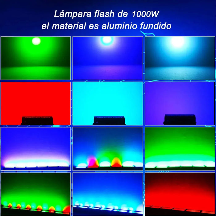 LUZ ESTROBOSCOPICA LED 1000W 48+8 LEDS RGBW ESCENARIO GRADO A