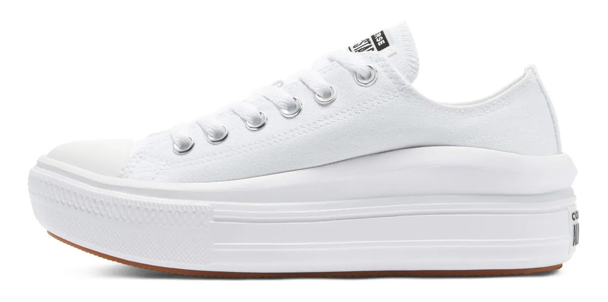 Tenis Converse All Star Move Ox Blanco Con Plataforma Mujer Adulto TALLA 24 MX GRADO A