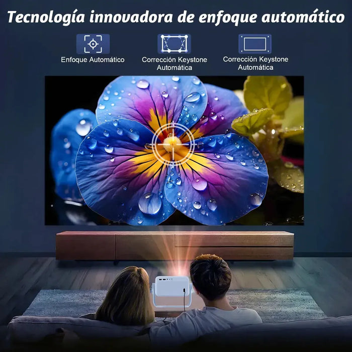Proyector Dmtogeltd C6 Android 13, 1080P Nativo y 4K, con Wi-Fi 6 y Bluetooth GRADO A