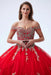 VESTIDOS DE QUINCEAÑERA ROSEBRIDAL ELEGANT DE COLOR ROJO TALLA G GRADO B - TiendaKomet México