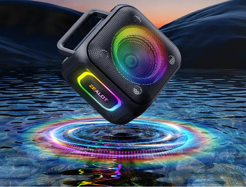 Bocina Zealot ZEALOT-PT01 portátil con bluetooth negra GRADO A