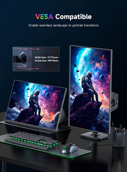 Uperfect Monitor Portatil 16 2.5k 144hz Pc Gamer Pantalla GRADO B