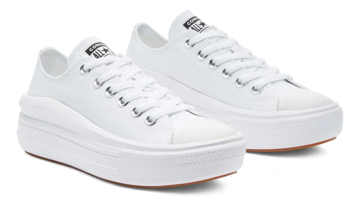 Tenis Converse All Star Move Ox Blanco Con Plataforma Mujer Adulto TALLA 24 MX GRADO A