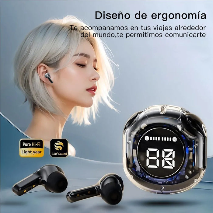 Auriculares Inalámbricos Black Bluetooth Tws 5.3 Fgxdjx GRADO A