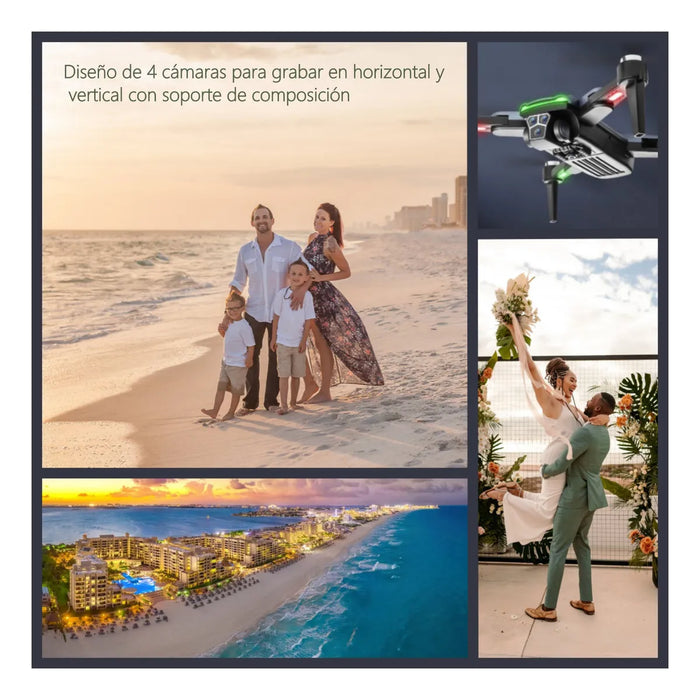 .MINI DRON 8K HYTOBP CON DUAL CÁMARA HD PROFESIONAL DRON GPS 5GHZ TRES BATERÍAS GRADO B - TiendaKomet México