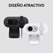 LOGITECH BRIO 100 WEBCAM FULL HD 1080P TAPA RIGHTLIGHT NEGRO - TiendaKomet México