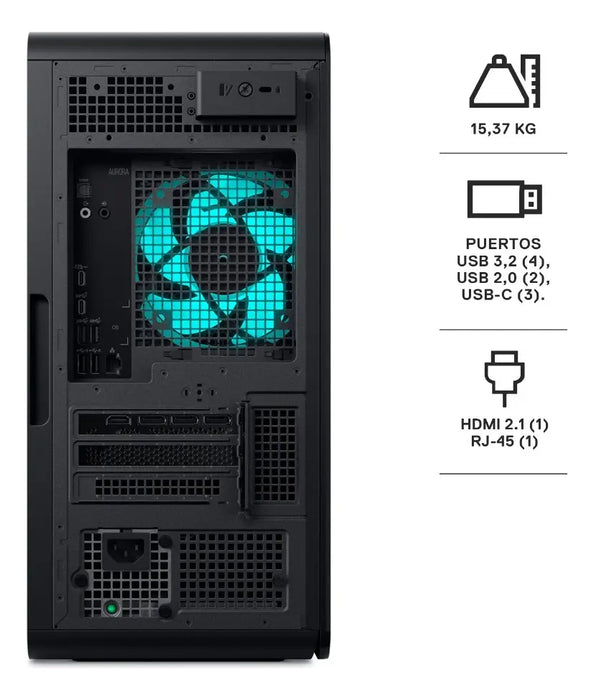 Alienware Dt Act1250 Intel Ultra 7 265f 32 Gb Ram 1 Tb Ssd 1 Tb 32 Gb Nvidia Geforce Rtx 4060 Ti GRADO A
