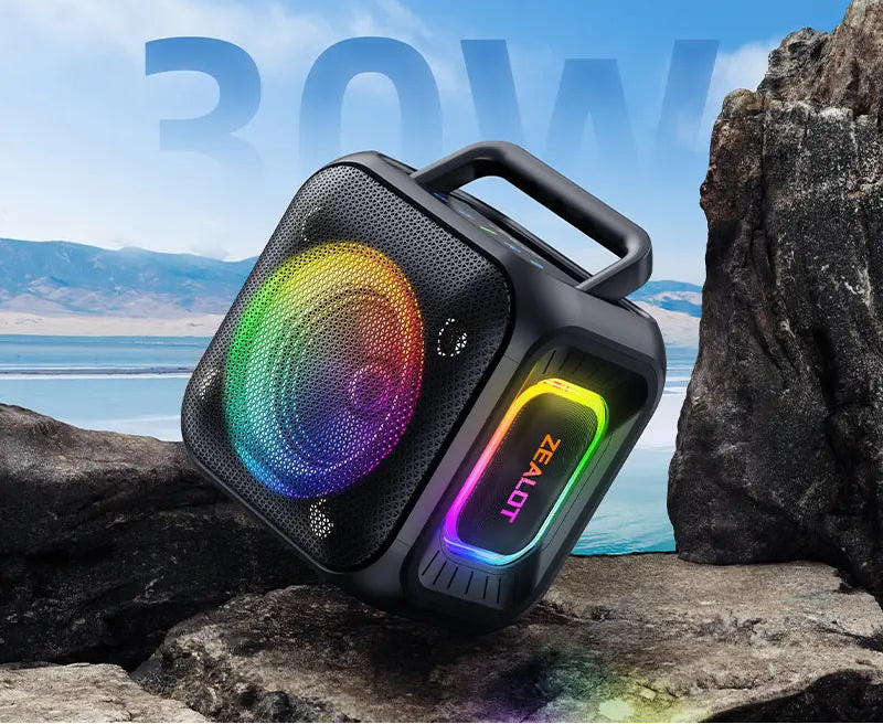 Bocina Zealot ZEALOT-PT01 portátil con bluetooth negra GRADO A