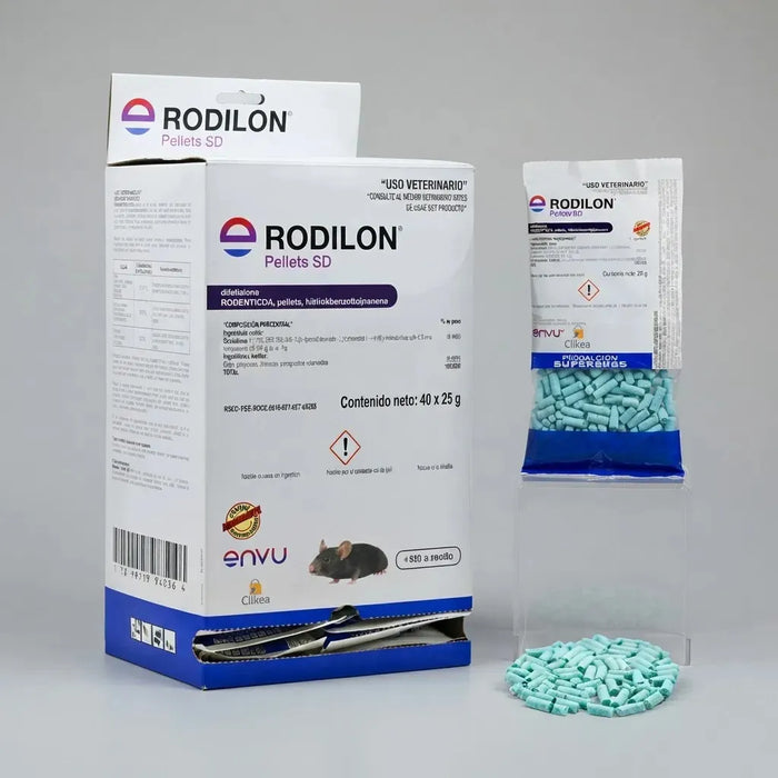Rodilon Pellets Sd Envu Rodenticida Ratas Ratones Pack 40 Sobres 25g-Grado B