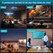 PROYECTOR LED ANDROID WIFI PROFESIONAL MINI PORTATIL CON 2 GAMEPADS 12000LM LED 4K 1080P BLANCO GRADO A - TiendaKomet México