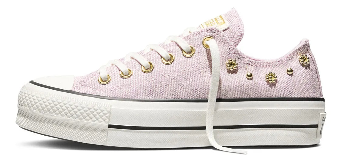 Tenis Converse Lift Shiny Heathered A17595c Mujer Rosa Liso 23 Mx GRADO B