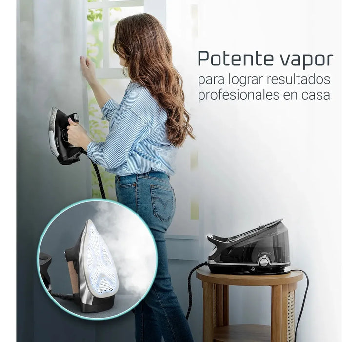 Generador de Vapor Rowenta Pro Compact DG7661U1 | Alta Presión | Suela Microsteam | Color Negro | Grado B ✨