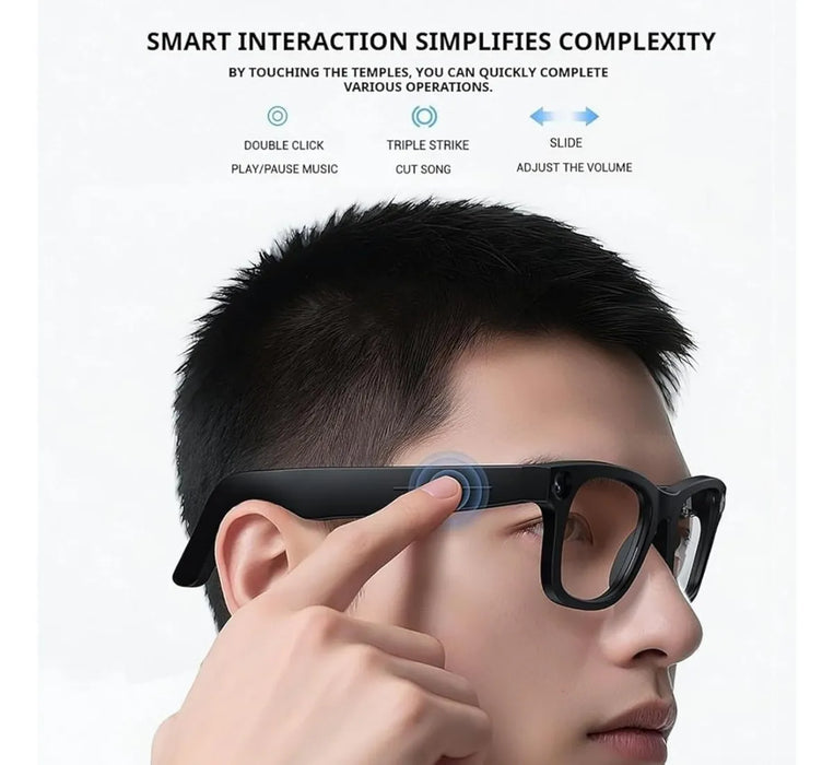 Lentes Inteligentes con Cámara AI y Filtro de Luz Azul GRADO B