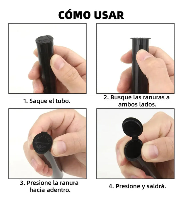 ✨📦TUBO CONTENEDOR HERMETICO POP TOP SQUEEZE 110MM 100 PIEZAS LOTE 3 CAJAS ✨📦 GRADO B