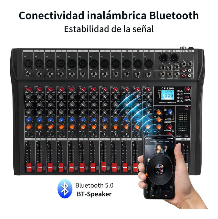 MEZCLADOR BLUETOOTH NXG GX12 12 CANALES GRADO B