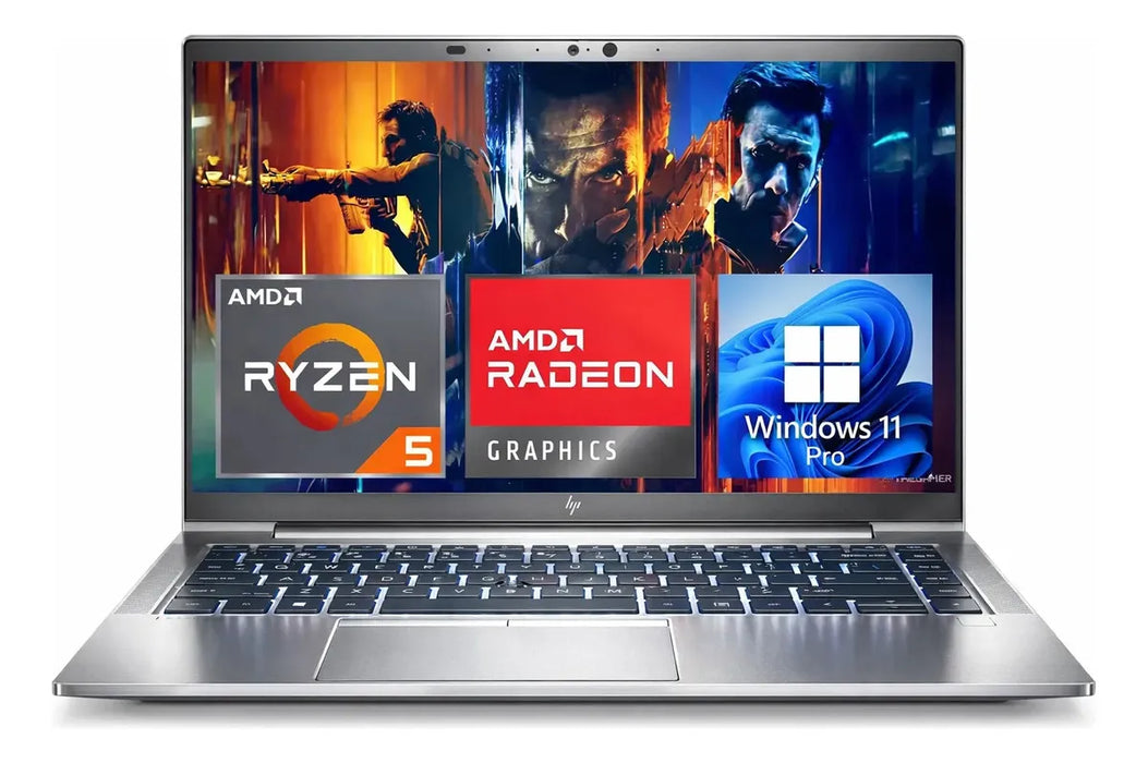 Notebook Hp Elitebook 845 G8 Eb845g8-r5-16-256-w11p Plateado 14  1920 Px X 1080 Px Disco Ssd Pcie 256 Gb Amd Pro 5650u 16gb De Ram - Excelente (Reacondicionado)