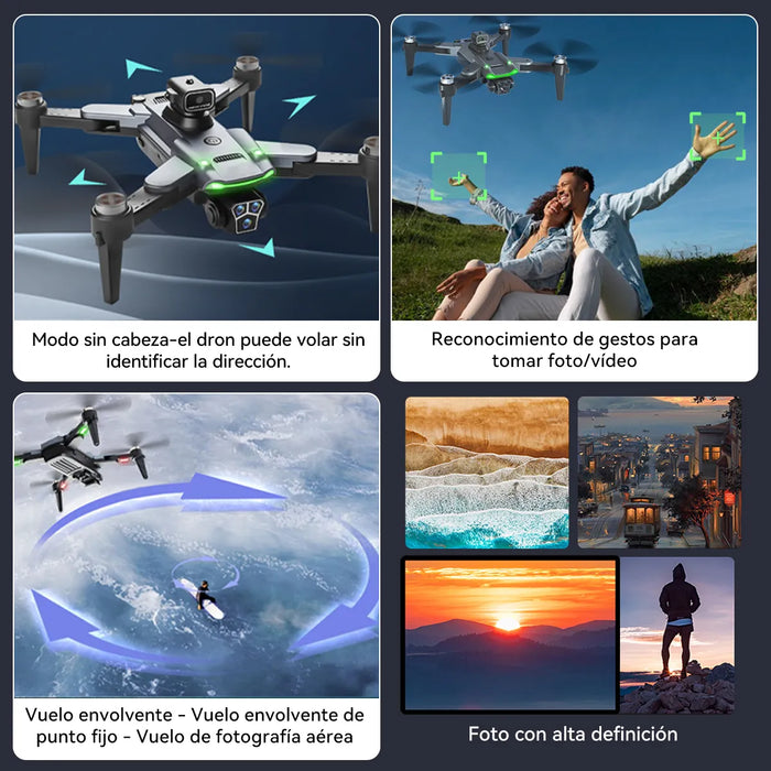 .MINI DRON 8K HYTOBP CON DUAL CÁMARA HD PROFESIONAL DRON GPS 5GHZ TRES BATERÍAS GRADO B - TiendaKomet México