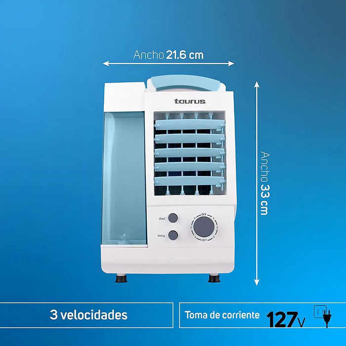 Aire Lavado Taurus Mistral, Purifica Y Enfria El Ambiente Color Azul GRADO B