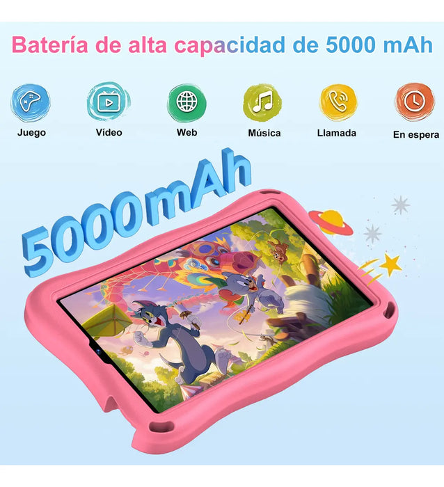 TABLET KID 2026 9 PULGADAS ANDROID 15 32GB 2TB ROSA GRADO B