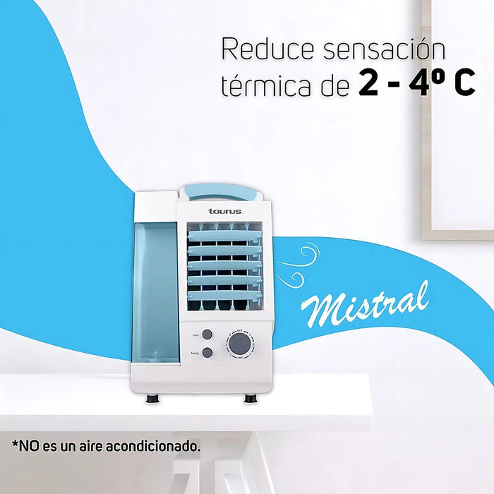 Aire Lavado Taurus Mistral, Purifica Y Enfria El Ambiente Color Azul GRADO B