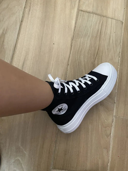 Tenis Converse Day One Platform A19292C Mujer Negro Liso Talla 24 MX | Grado A