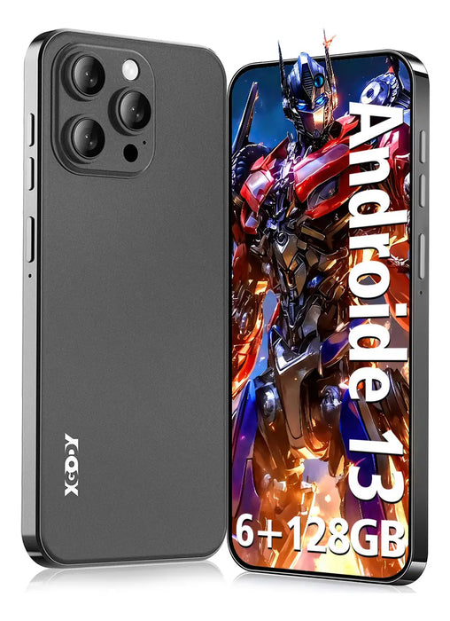 XGODY V80J DUAL SIM SMARTPHONE, 6.528  DISPLAY, 128GB RAM, 6GB INTERNAL MEMORY, GRAY, ANDROID 13, GAMING READY GRADO B