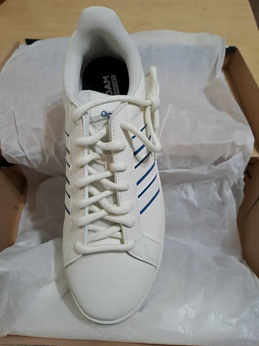 Tenis adidas Grand Court Base 3.0 Casuales HQ0068 Blanco Liso Talla 26 MX | Grado A