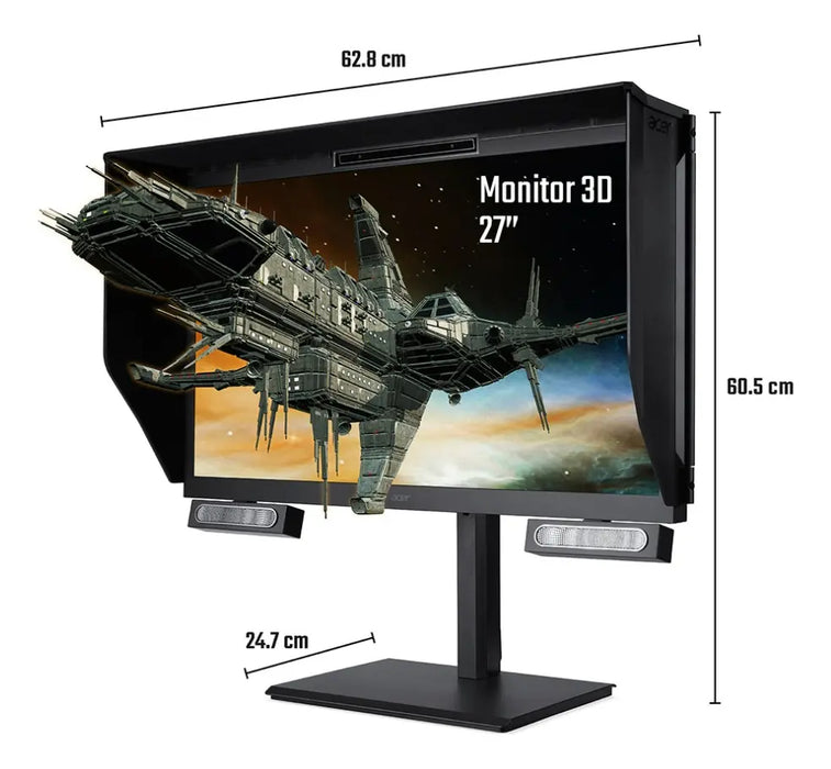 MONITOR ACER 3D 27 UHD 160HZ PANEL AHVA AMD FREE-SYNC PREM NEGRO GRADO A