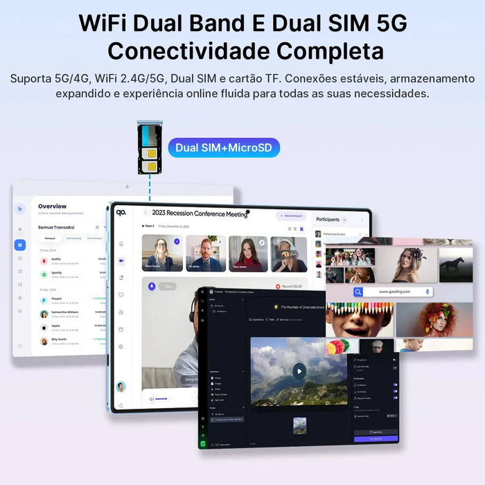 Tablet 10.1 Hd 16gb Ram 256gb Android 16 Dual Sim 8000mah GRADO B