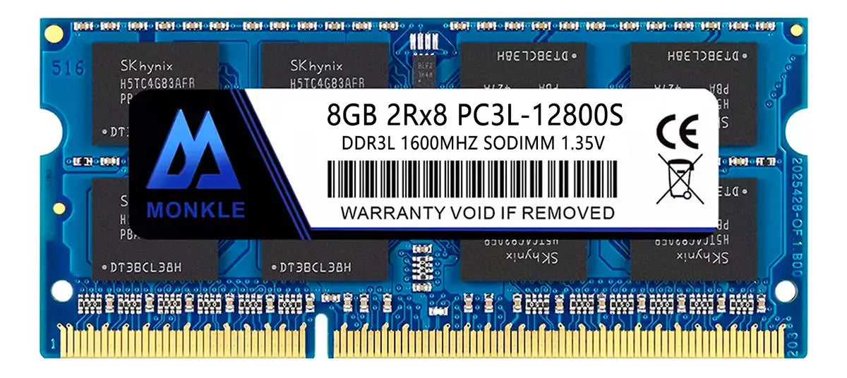 Kit de Memoria RAM Monkle de 16GB (2x8GB) DDR3 1600MHz SODIMM | Grado B