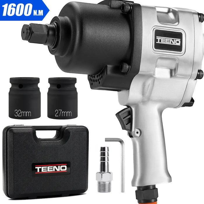PISTOLA DE IMPACTO NEUMÁTICA TEENO INDUSTRIAL 3/4 1600 NM PLATEADO GRADO B