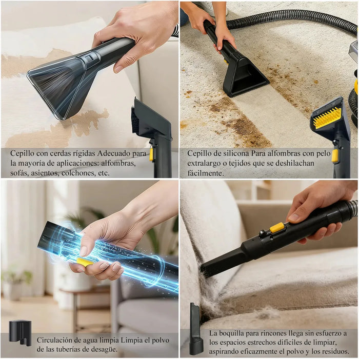 ASPIRADORA LIMPIAALFOMBRAS 1800ML 800ML 22000PA 850W 5 CABEZALES GRADO B
