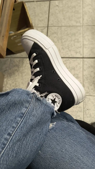 Tenis Converse Day One Platform A19292C Mujer Negro Liso Talla 24 MX | Grado A