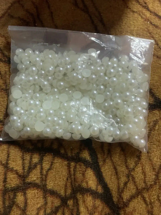 MEDIA PERLA, MANUALIDADES, BISUTERÍA, DECORACIÓN,6MM, 500PZ.