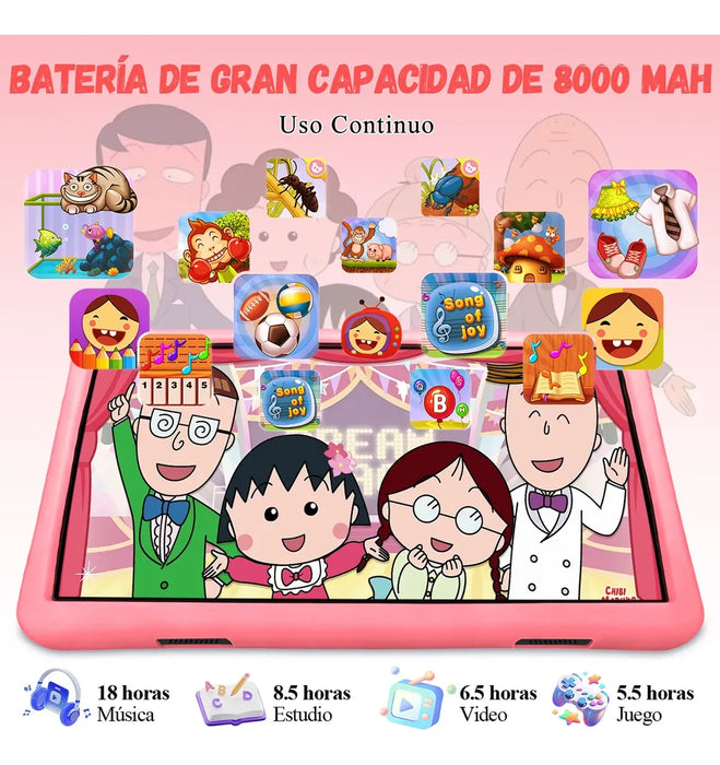 TABLET INFANTIL ANDROID 14 16GB+128GB 8000 MAH 10 WIFI 6 GRADO B