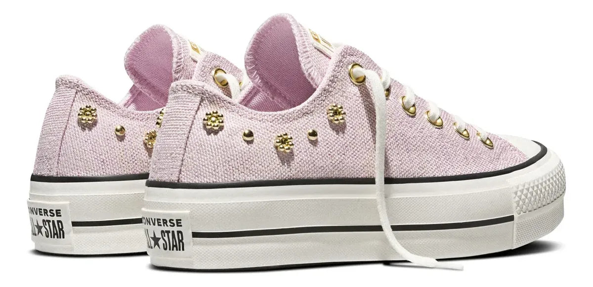 Tenis Converse Lift Shiny Heathered A17595c Mujer Rosa Liso 23 Mx GRADO B