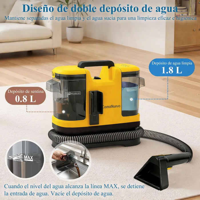 ASPIRADORA LIMPIAALFOMBRAS 1800ML 800ML 22000PA 850W 5 CABEZALES GRADO B