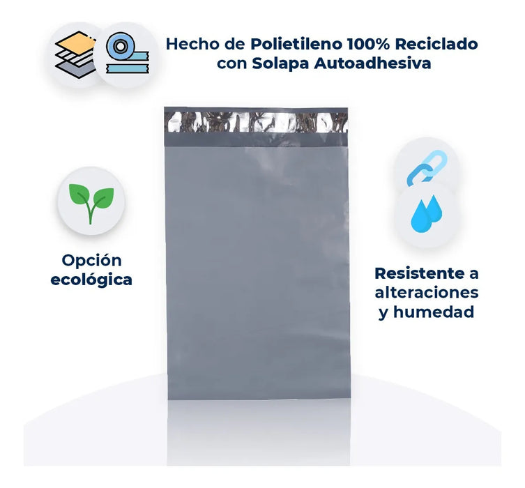 500 bolsas ecommerce para envios mensajeria  30 x 40 - GRADO B