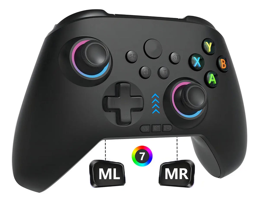 CONTROL JOYSTICK INALÁMBRICO NINTENDO SWITCH SOPORTE XBOX-MODE-ON-PC-HOSTS BLUETOOTH JOYSTICK-DE-EFECTO-HALL GAMEPAD REGALOS NEGRO GRADO B