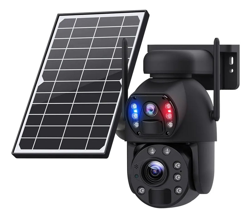 CÁMARA DE VIGILANCIA SOLAR SECTEC 4G 6MP GRAN ANGULAR ZOOM 20X DOBLE LENTE EXTERIOR BLANCO GRADO B