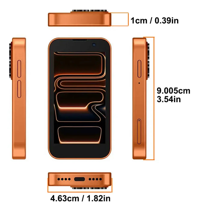 CELULAR W&O I17 MINI 3G 4GB 64GB 3.75 PULGADAS NARANJA GRADO B