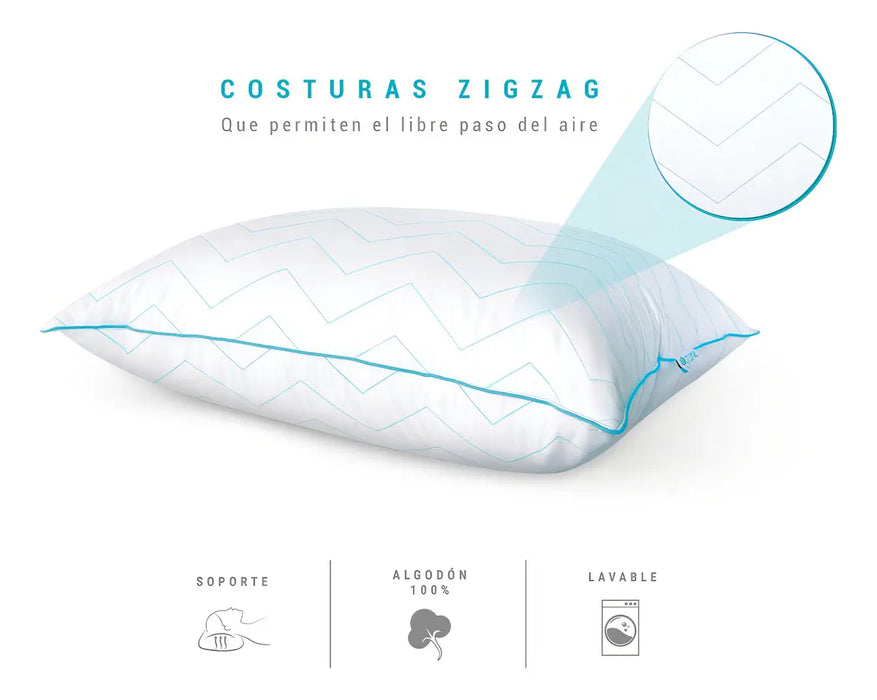 Sognare® Almohada Fussion Tamaño Estándar Relleno Firme Blanco GRADO B