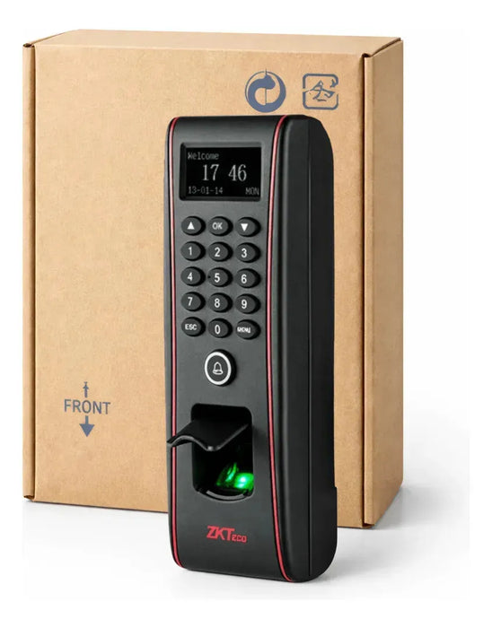Control De Acceso Exterior Zkteco Tf1700 Ip65 3000 Huellas Y Tarjetas Rfid Negro - GRADO B