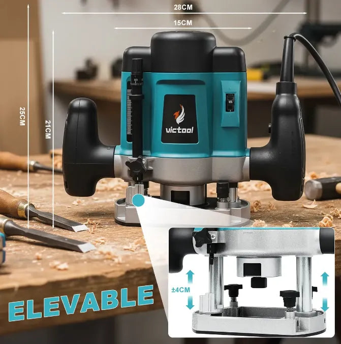 ENRUTADOR/RECORTADOR ELÉCTRICO PARA MADERA MULTIFUNCIÓN 110V GRADO B