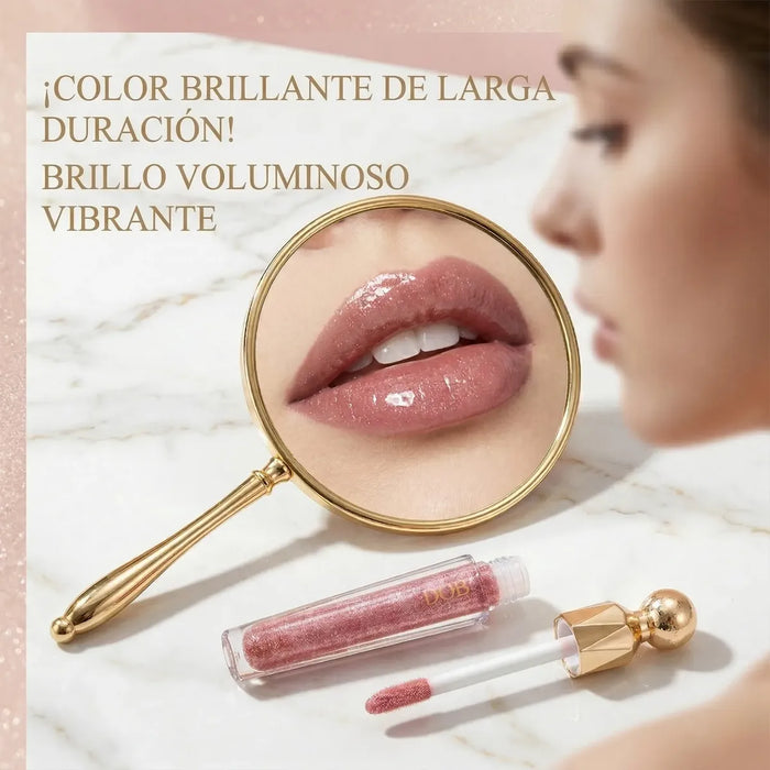 JUICY GLITTER LIP GLOSS COLOR 05| BRILLO LABIAL VOLUMINIZADOR | BOB COSMETICS EFECTO PLUMP + GLITTER | GRADO A