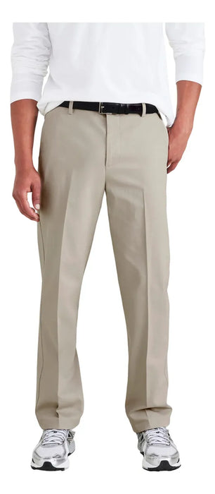 PANTALÓN SIGNATURE KHAKI STRAIGHT FIT IRON FREE CON STAIN DE BEIGE GRADO B