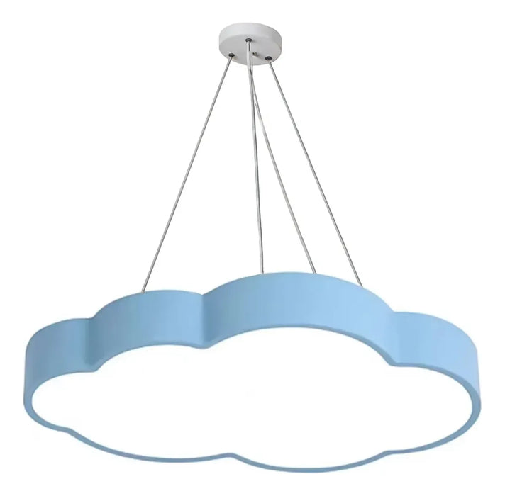 Lámpara Colgante Diseño Nube | LED 48W | 3 Tonos de Luz | Ideal para Cuarto Infantil | Color Azul | Grado B ✨