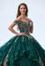 VESTIDOS DE QUINCEAÑERA ROSEBRIDAL DE COLOR VERDE OSCURO GRADO B - TiendaKomet México