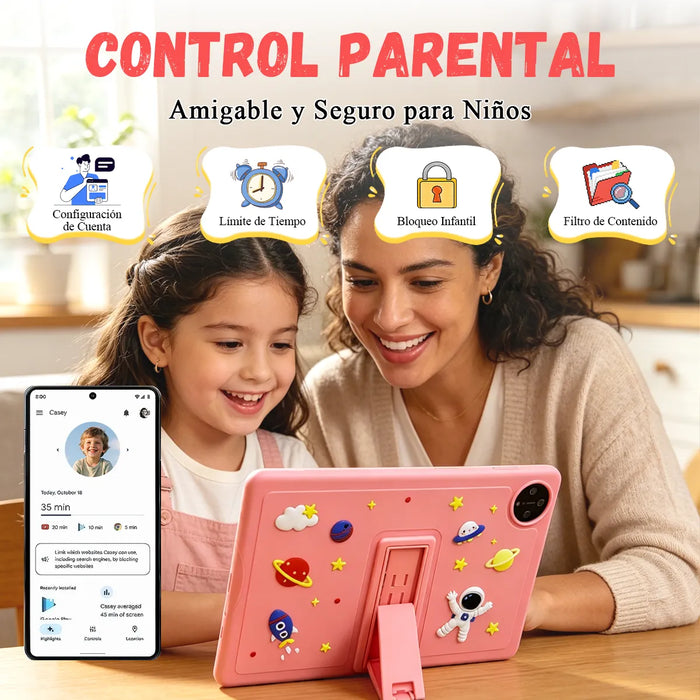 TABLET INFANTIL ANDROID 14 16GB+128GB 8000 MAH 10 WIFI 6 GRADO B