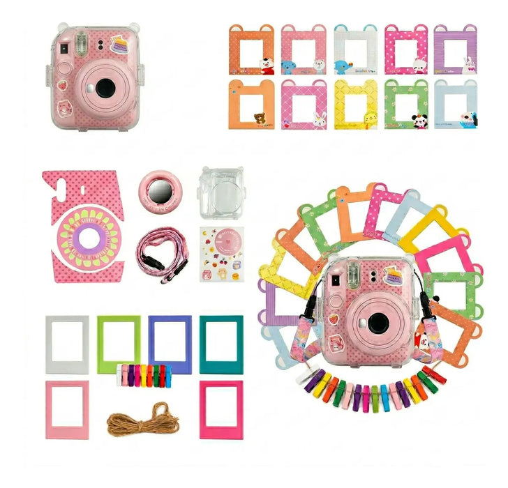 KIT INSTAX MINI 12 ROSA FUJI + PACK ACCESORIOS EXCLUSIVOS ROSA GRADO B